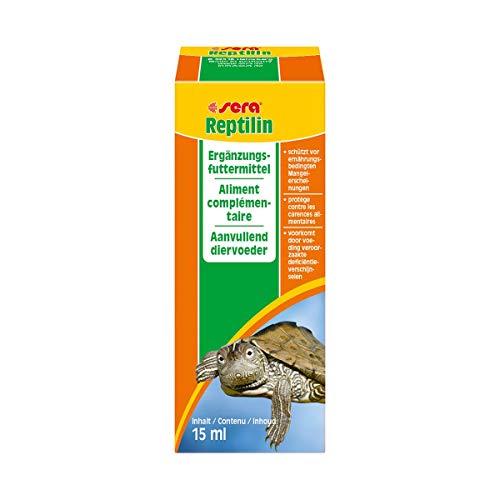 sera Reptilin 15 ml - Vitamine für vitale Reptilien - eine schmackhafte Emulsion aus 12 wertvollen Vitaminen zum Auftropfen auf das Futter oder fürs Trinkwasser