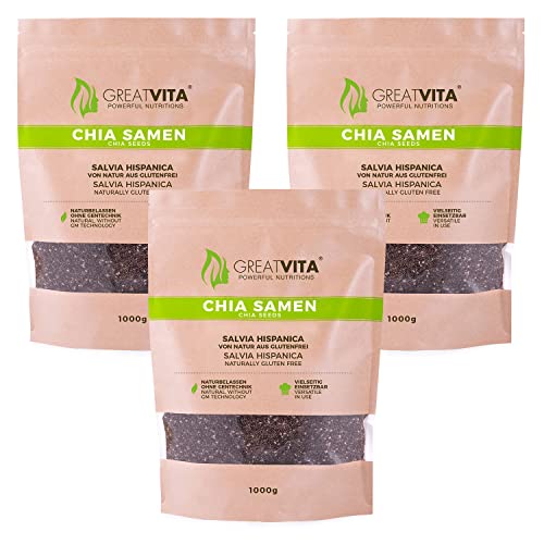 MeaVita Premium Chia Samen, 3er Pack (3 x 1 kg)