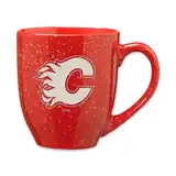 Rico Industries NHL Hockey Calgary Flames Red 473 ml Team-Farbe Lasergravur gesprenkelte Keramik-Kaffeetasse