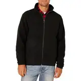 Amazon Essentials Herren Fleecejacke mit durchgehendem Reißverschluss (in Big und Tall erhältlich), Schwarz, M