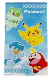 Theonoi Kinder - Handtuch Saunatuch Strandtuch Duschtuch Badetuch - 70 x 140 cm -Geschenk Jungen Mikrofaser (Pokemon Blau Hell)