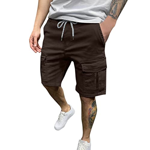 Hehiy Sommer Shorts Herren Cargo Kurze Hosen Stretch Baumwolle Große Größen Leicht Bermuda Shorts Chino Kurze Hose Stoffshorts Sport Relaxed Blend Shorts Herren 3/4 Shorts Herren