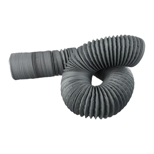 Abluftschlauch mit 110 mm Durchmesser, 6 m Länge, aus flexiblem PVC und Aluminium für effektive Belüftung, 110 mm, Grau