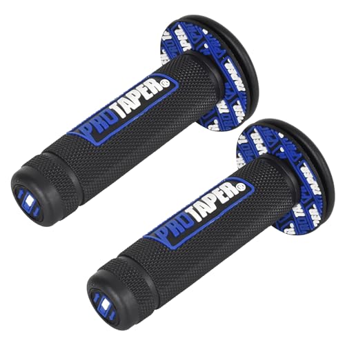 DecorDwell Motocross Grip,Universal Vintage Motorradlenker,Motorrad Protaper Griffe,22MM 24MM Motorrad Lenker Griffe,Wasserdicht und langlebig,Weichem Gummi Fahrrad Handgriffe (blau)