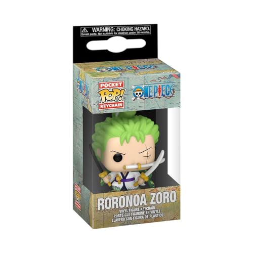 Funko Pop! Keychain: One Piece - Roronoa Zoro - Lorenor Zorro - Neuartiger Schlüsselanhänger - Vinyl-Minifigur Zum Sammeln - Strumpffüller - Geschenkidee - Offizielle Handelswaren - Anime Fans