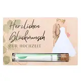 Geldgeschenk zur Hochzeit - Geschenkkarte aus Holz, Hochzeitsgeschenk Brautpaar, Geld kreativ verschenken, Eheleute, Geschenkverpackung Geld Gutschein (Brautpaar)