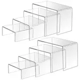 Winter Shore Durchsichtiger Acryl Display Ständer (8er-Pack) - 76 mm Breiter Display Stand für Action-Figuren, Spielzeug-Sammelstücke, Schmuck- Für Verkaufsveranstaltungen, Messen