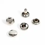 LetCart Leder Nieten, 100 Set Doppelkappe Nieten Metall Doppelkappe Nieten Set für DIY Leder Handwerk Tasche Gürtel Reparatur(8mm*8mm)