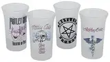 Mötley Crüe Unisex Shot Glass Set Clear Glass Undefined Alcohol & Party Band Merch, Bands, Music