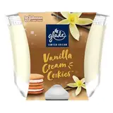 Glade Duftkerze, Vanilla Cream Cookies, 4er Pack (4 x 204 g), bis zu 30 Stunden Brenndauer pro Kerze, White