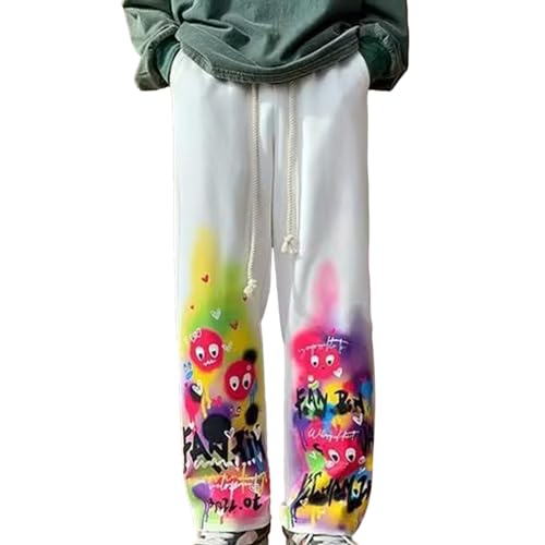 ZORQ Graffiti-Hose,Bunte Grafikhose - Lässige Lange Wanderhose mit hoher Taille und Tasche für Damen und Herren