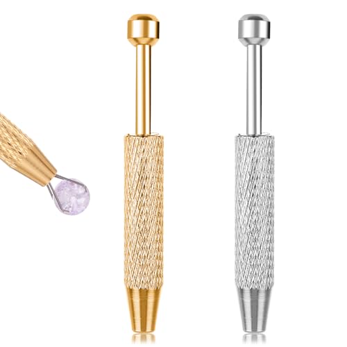 2 Stück Piercing Ball Greifer Piercing Kugel Zange Piercing Kugel Aufdreher Piercing-Ball-Halter, Juwelier-Aufnehmwerkzeug, Kleinteile-Greifer für Die Schmuckherstellung (Gold, Silber)
