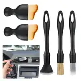 VFANDV Auto Detailingbürste, 5 Stück Auto Reinigungspinsel Car Innenraum Staubkehrende Weiche Bürste Detailing Pinsel Set Staubentfernungsbürste for Auto Air Outlet Gap Armaturenbrett (5pcs - 4 Stile)