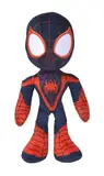 Simba 6315875812X12 - Disney Marvel Miles Morales, 25cm Plüschfigur mit Glow in the dark Augen, Spiderman Filmfigur, Plüschspielzeug, Spinne, Comic Figur, Superheld, ab den ersten Lebensmonaten