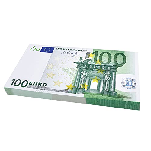 Scratch Cash 100 x € 100 Euro Money to Play (Größe reduziert auf 75% im Vergleich zu echten)