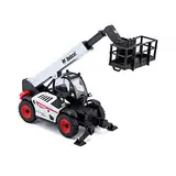 Bburago 18-32088 Bobcat T40.180SLP Teleskoplader mit Arbeitsplattform Spielzeugfahrzeug, weiß-schwarz