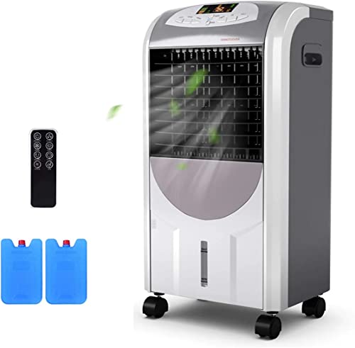 RELAX4LIFE Mobile Klimaanlage, Kühlen&Heizen&Befeuchten&Luftreinigung, Heizlüfter mit 7L Wassertank/3 Geschwindigkeiten/8H-Timer, Air Cooler mit Rollen, Fernbedienung, Swing-Funktion, 75W Ventilator