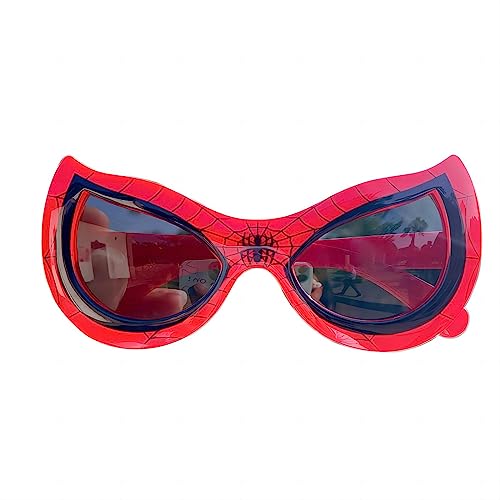 Kinder Spider Sonnenbrille für Reisen und Outdoor Gebrauch, mit 100% UV-Schutz für Ihren kleinen Helden (Rot)