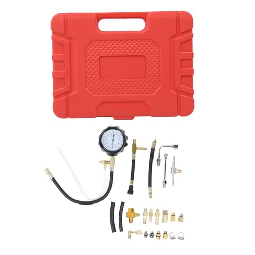 Ldafava Kraftstoffinjektor Drucktester Gauge Kit Premium dauerhaft 0 bis 140 psi Heizöl Drucktester Werkzeug für Car Trucks Motorräder Marine ATVs Utvs Schneemobile Boote
