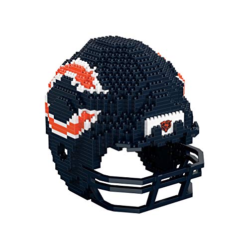 FOCO Offizielles Lizenzprodukt BRXLZ-Steine 3D-Replik-Helm BAU-Set (Chicago Bears)