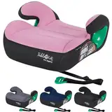 FableKids Sitzerhöhung Auto Kinder | 3-Punkt-Sicherheitsgurt | Kindersitzerhöhung bis 5 Jahre | Autositz für Kinder 125-150 cm | Kindersitzerhöhung ECE R129/03 | Pink