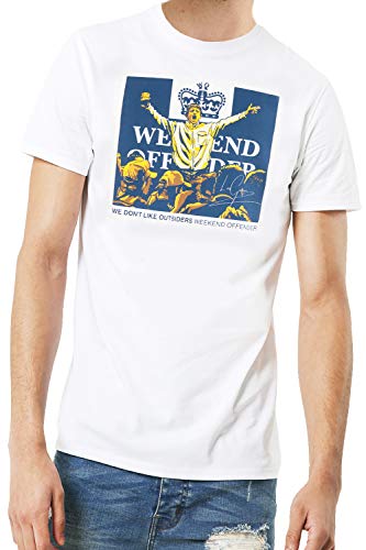 Weekend Offender Leo Gregory T-Shirt mit Grafikdruck Gr. L, Leo Gregory - Weiß