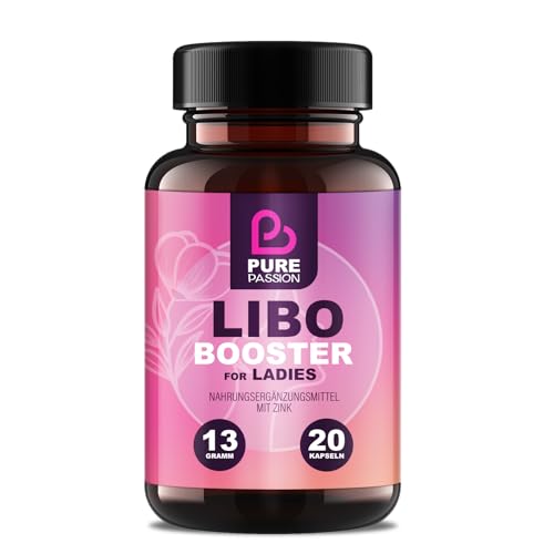 Pure Passion® Libo Booster Frau - Sofortwirkung - Kapseln für die Ladies - Hochdosiert mit Maca, Zink und L-Arginin - Ohne künstliche Zusatzstoffe - Für eine ausgewogene und bewusste Lebensweise