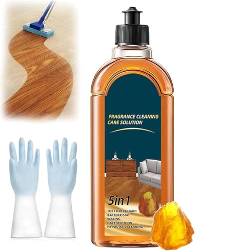 Spainho Bodenreiniger, 5-in-1 Bodenreiniger, 100% natürlicher Bernstein, rutschfest & nicht fußabdruckend, duftende Reiniger, starke Fleckenentfernung, einfach zu verwenden, für alle Böden (1pcs)