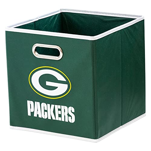 Franklin Sports NFL Green Bay Packers Faltbarer Aufbewahrungsbehälter – NFL Faltwürfel – passend für Mülltonnen-Organizer – Stoff-NFL-Team-Aufbewahrungswürfel