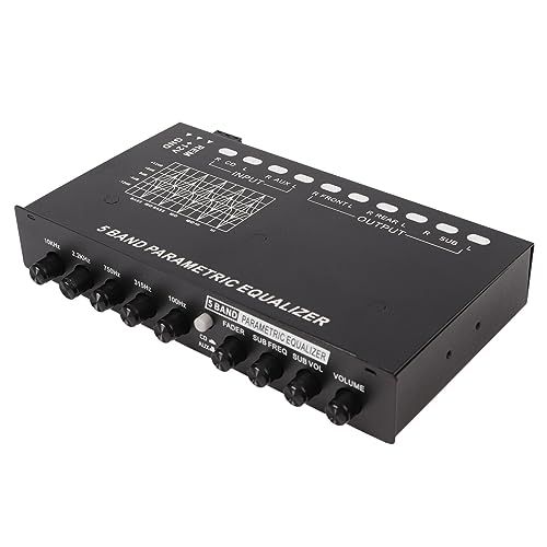 Auto-Grafik-Equalizer, Auto-Audio-Equalizer, Einstellbar, 5 Bänder, Präzise Abstimmung, EQ-Tuning, Crossover-Verstärker, Grafik-Equalizer