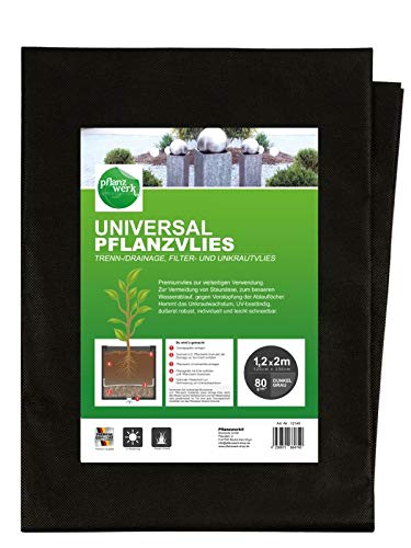 Pflanzwerk® Pflanzkübel UNIVERSAL Unkrautvlies + Drainagevlies 120x200cm 80g/m² *Frostbeständig* *UV-Schutz* *Qualitätsware*