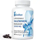 Liposomales Glutathion reduziert 2000mg pro Portion | Glutathion Ergänzung mit Hyaluronsäure + Kollagenpeptid + Resveratrol für leistungsstarke Antioxidantien | 10x bessere Absorption