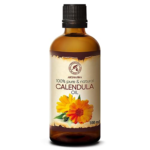 Calendulaöl 100ml - Calendula Officinalis - Rein und Natürlich - Ringelblumen Öl für Gesicht - Haare- Haut - Nägel - Hände - für Schönheit - Massage - Wellness - Kosmetik - Körperpflege