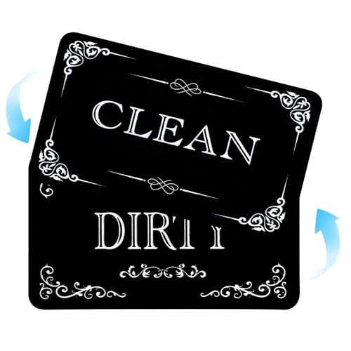 Sibba 2 Stück Geschirrspüler Magnet Clean Dirty Schild Magnet-Zeichen für Geschirrspüler Sauber Schmutzig Spülmaschinenmagnet Indicator Kühlschrank Sauber Dishwasher Magnetschild Sign Küchen-Gadgets