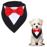 GEEHUA Fliege Für Hunde, Hunde Fliege Hund Hochzeit Formeller Hunde Hochzeits Bandana Halsband Mit Fliege Hundekostüm Für Kleine Hunde Verstellbares Hochzeits Für Haustierhunde Party Geburtstag