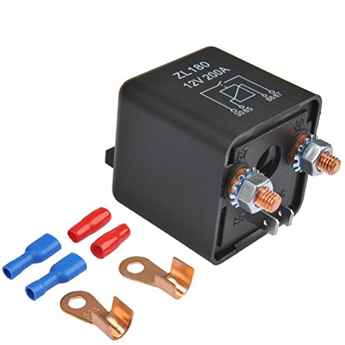 12V 200A Auto KFZ Relais Set,Relais Batterie Trennrelais,Auto Lkw Motorstarter Relais mit 4 Terminals,für Auto PKW Wohnwagen