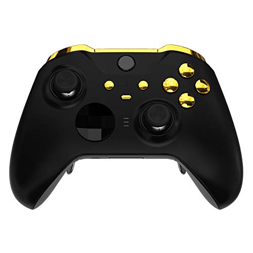 eXtremeRate Knöpfe Tasten Set für Xbox Elite Series 2/Series 2-Core Controller, DIY-Ersatz Trigger/Bumpers/ABXY/Profile-/Ansicht-/Menü-Buttons für Xbox Elite Series 2 Gamepad Modell 1797-Chrome Gold