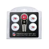 Team Golf NFL Kansas City Chiefs Golfbälle (4 Stück) & Pitchgabel mit abnehmbarem doppelseitigem Magnetmarker