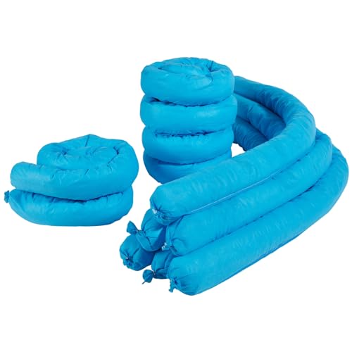 VEVOR Universal-Saugsocke, Wasserabsorbierende Schlange, 20 Gal Fassungsvermögen, 76 x 1200 mm Schimmelresistente Auslaufschutzsocke, 12 Stück, Blau