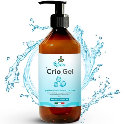 500ml KÜHLGEL FÜR LYMPHDRAINAGE BIO verbessert die Durchblutung bei Krampfadern, Besenreisern, geschwollenen Beinen und Füßen - Ritalia® Cryo gel mit starkem kühlendem Effekt