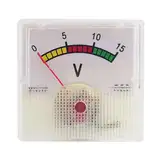 Analoges Panel Messgerät Spannungsanzeige Analoges Voltmeter DC0–15 V Mechanische Zeiger Voltmeter Für Wechselrichter Gleichstrom Voltmeter Rund