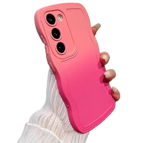 Rnrieyta Miagon Gradient Aesthetic Welle Hülle für Samsung Galaxy S20 Plus,Süßes Curly Handyhülle Frauen Mädchen Lockige Rahmenform Design Silikon TPU Bumper Schutzhülle