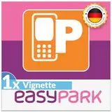 1x EASYPARK Aufkleber Easy Park Vignette APP Sticker Hinterglasaufkleber klein, KFZ Ticket Auto Parkplakette Parken (6 x 6 cm, UV Schutz, wiederablösbar, Made in Germany)