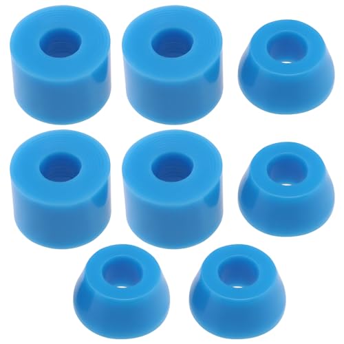 YINETTECH 2 Sätze Long Board Truck Bushings 92A Skateboard Bushings Shock Absorber Suitable for Skate Trucks Four-Wheel Skateboards Blau