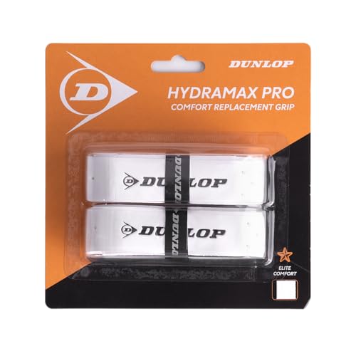 Dunlop Hydromax Pro Squash Ersatzgriff, Weiß (2er-Pack)