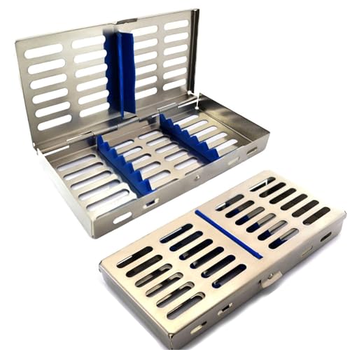 SLITETECH®kassette Sterilisations Instrumentenschale Wash Tray Nierenschale Dicke Laborablage für Edelstahl Nierenschale Augenbrauen Lippen Tätowierungs Sterilisations (Kassette fur 7 Instrumente)