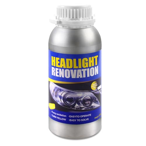 Qunbanty 800g Aufbereitungsflüssigkeit,Scheinwerfer-Aufbereitungs,Headlight Repair Fluid Scheinwerfer-Reparaturset,Scheinwerfer Politur für Vergilbung/Kratzer/Vage