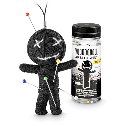 Voodoo Doll Puppe Voodoopuppe Voodoodoll Geschenk Arbeitskollege witziges Mitbringsel Gaggeschenk Chef Boss Vorgesetzer Arbeitskollege Mitarbeiter Kollege Lieblingsmensch schwarzer Humor Partygeschenk