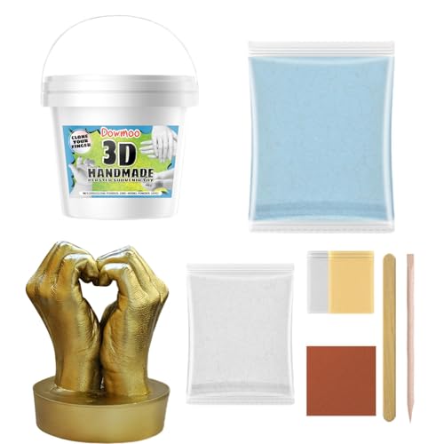 Handguss-Set – 3D-Handguss-Set, Handskulpturenkit | Handputz-Set, Handformen, Familienhandformen, Handformen zum Selbermachen, Gips-Statue für Tag, Valentinstag, Hochzeit