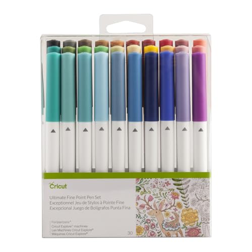 Cricut Pens - feine Spitze Stiften (1 Packung mit 30 Stiften) Stiftesatz mit ultrafeiner Spitze (30 Stück) Ultimate Set 30 Pack
